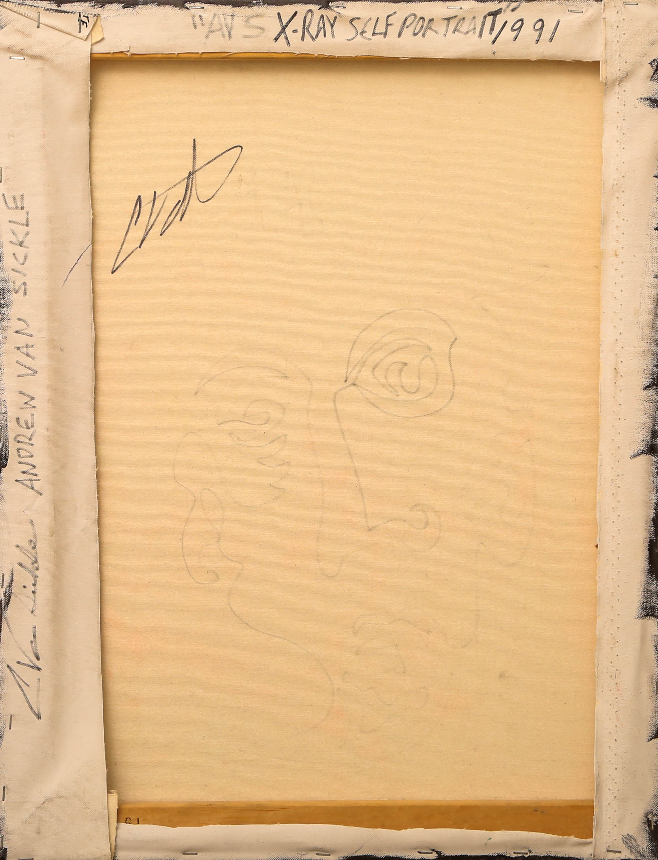 Andrew VanSickle "X-Ray Coca-Cola Self Portrait" Signed Silkscreen on Canvas