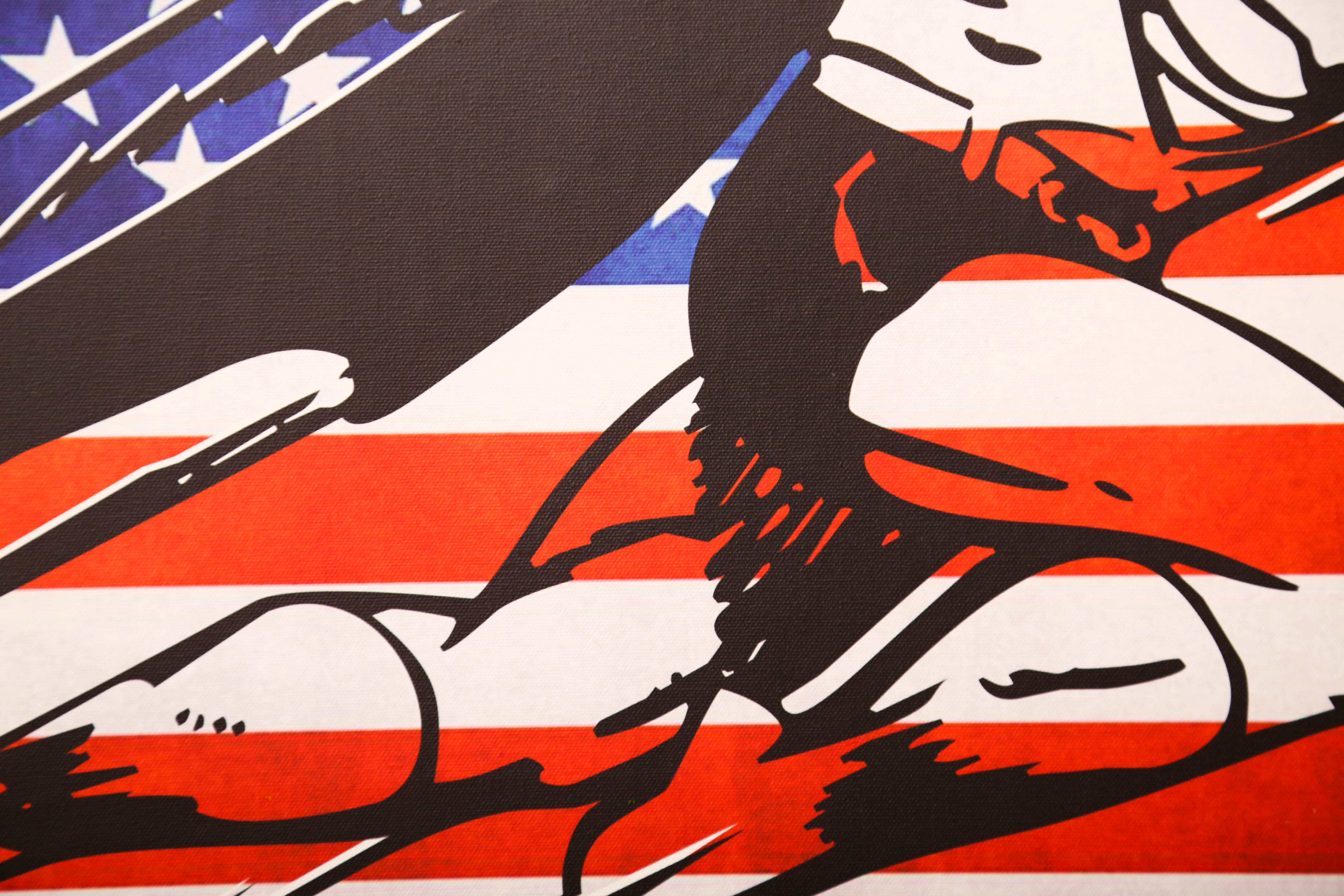 Andrew VanSickle "Superman 75/American Flag" Signed Silkscreen on Canvas