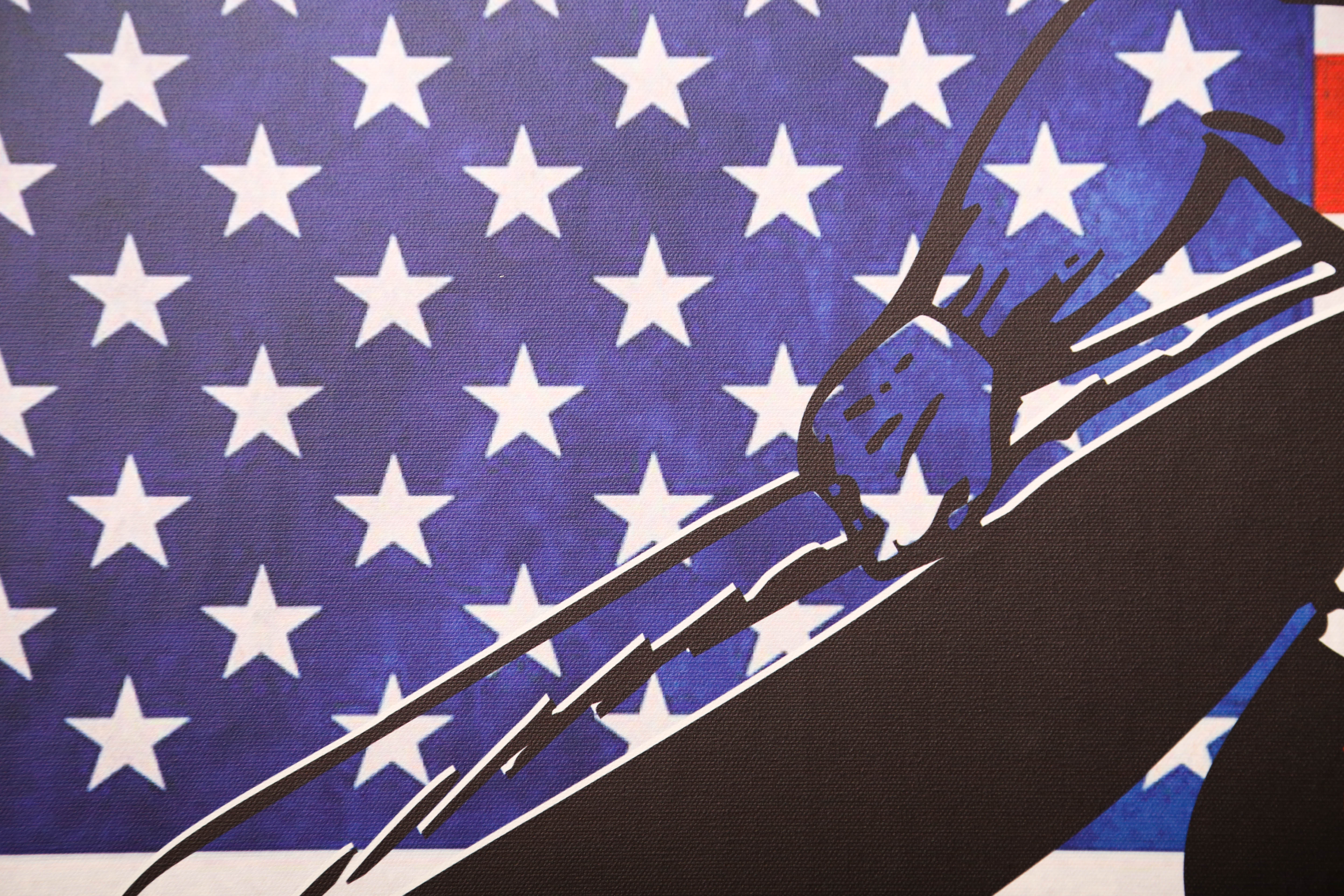 Andrew VanSickle "Superman 75/American Flag" Signed Silkscreen on Canvas