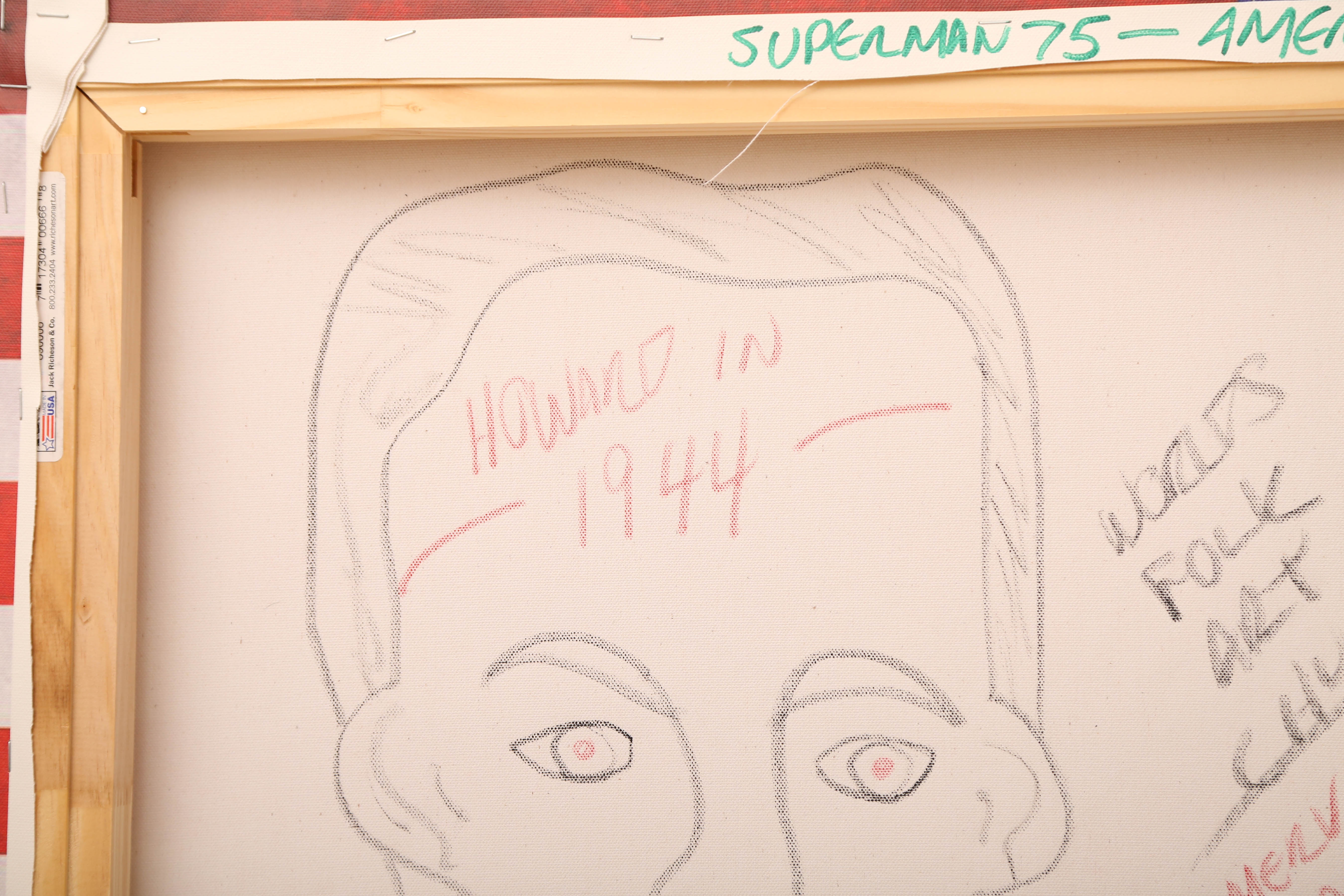 Andrew VanSickle "Superman 75/American Flag" Signed Silkscreen on Canvas