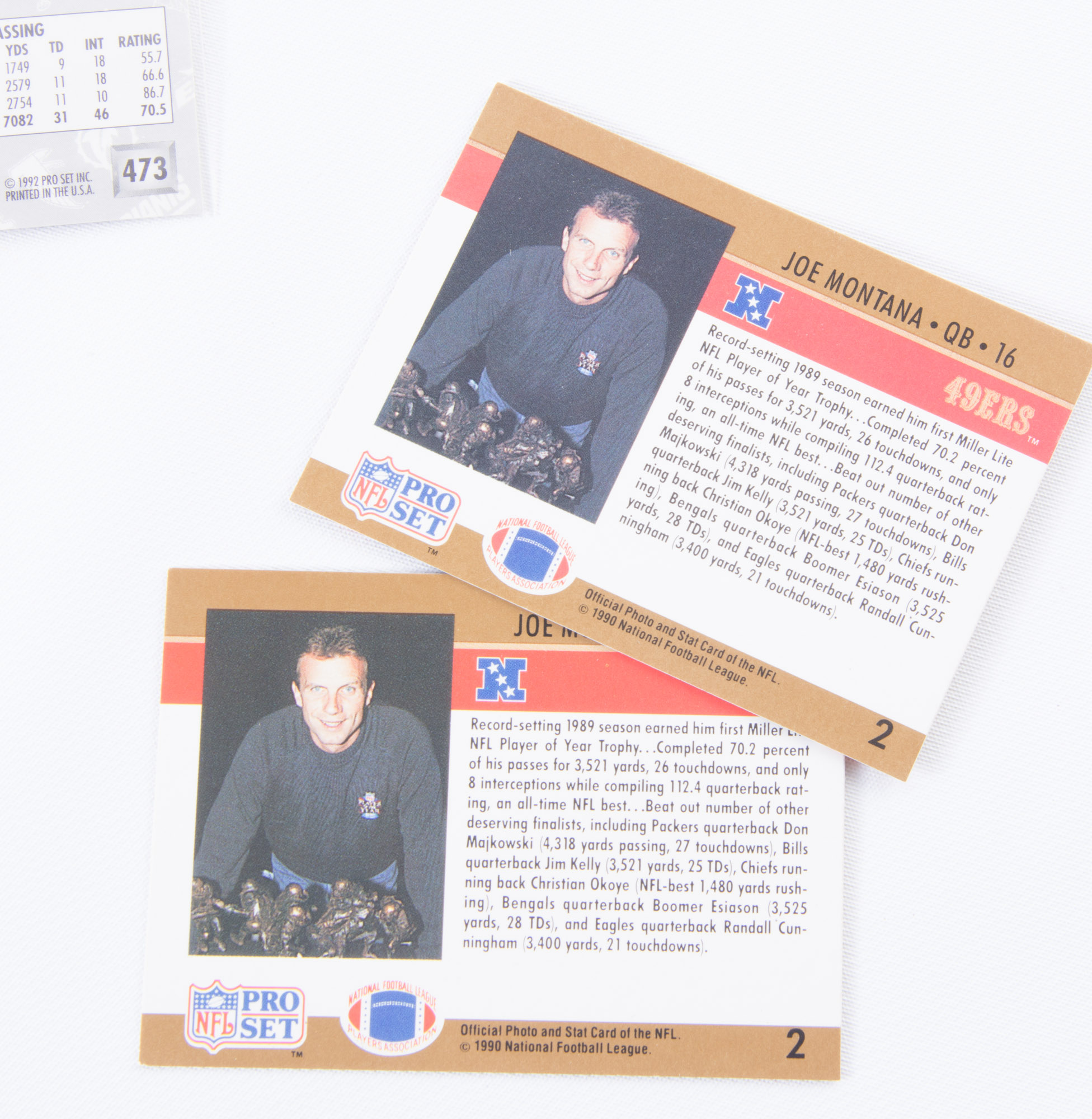 1992 NFL Pro Set Cards