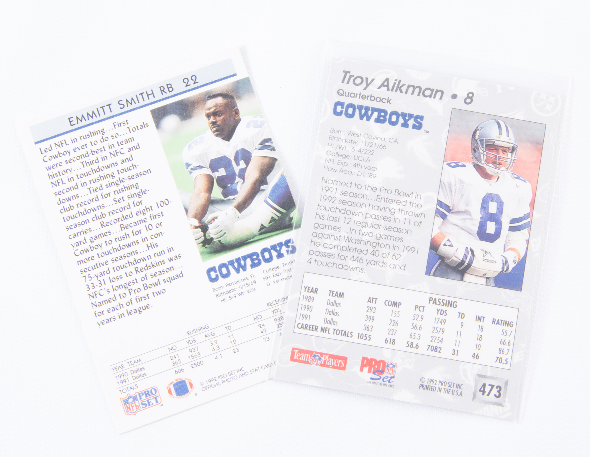 1992 NFL Pro Set Cards