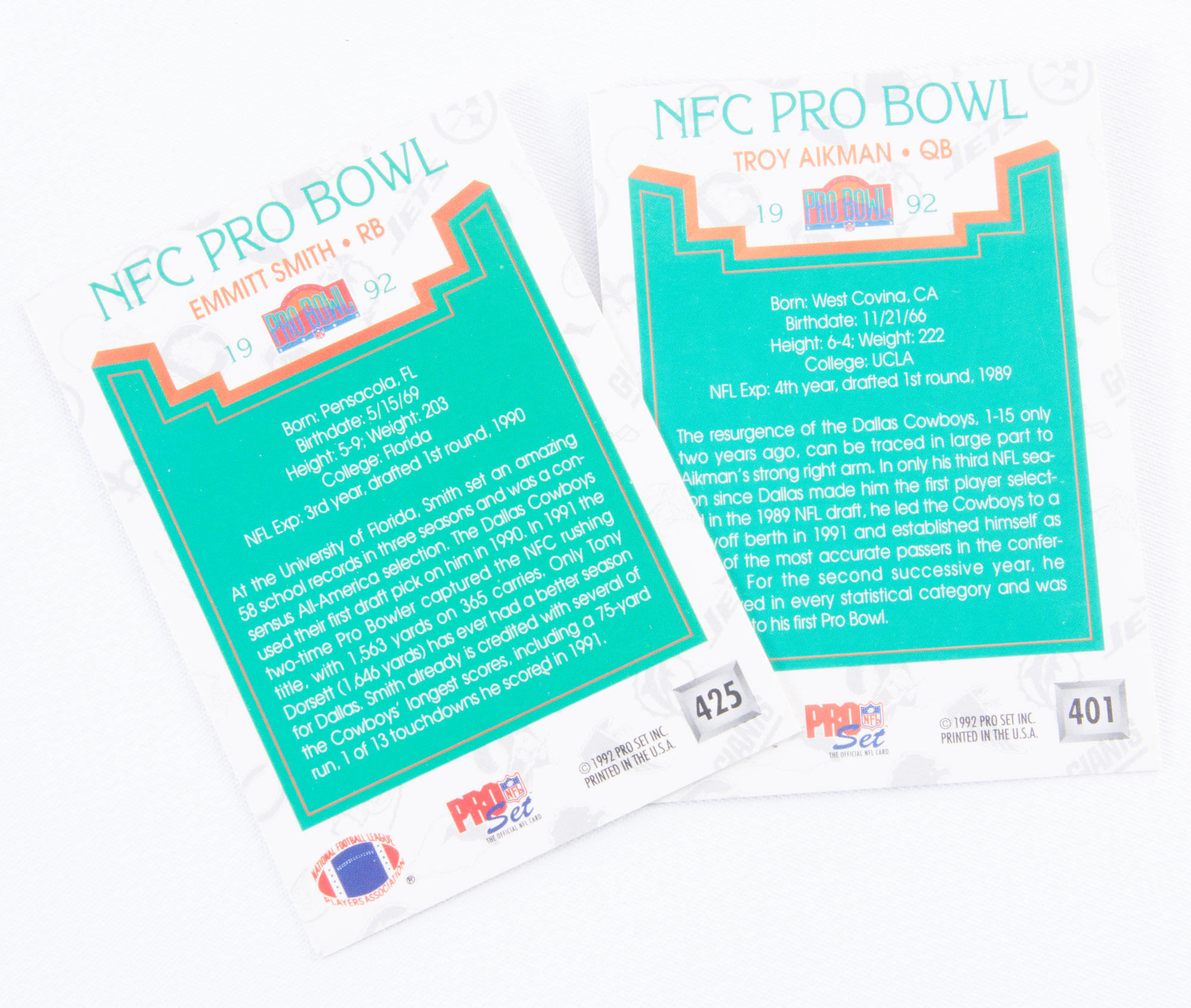 1992 NFL Pro Set Cards