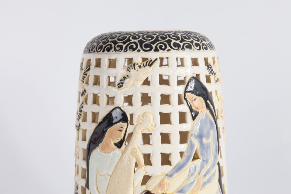 Vintage Chinese Ceramic Lantern