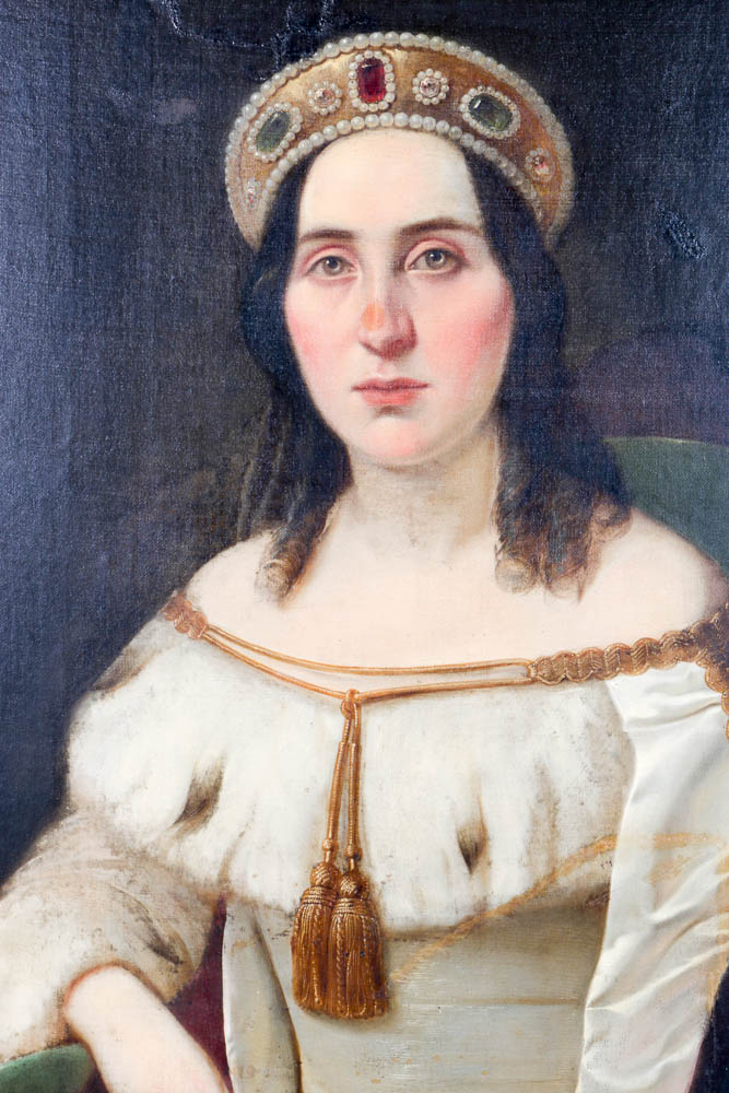 19th Century Oil on Canvas Portrait of a Woman