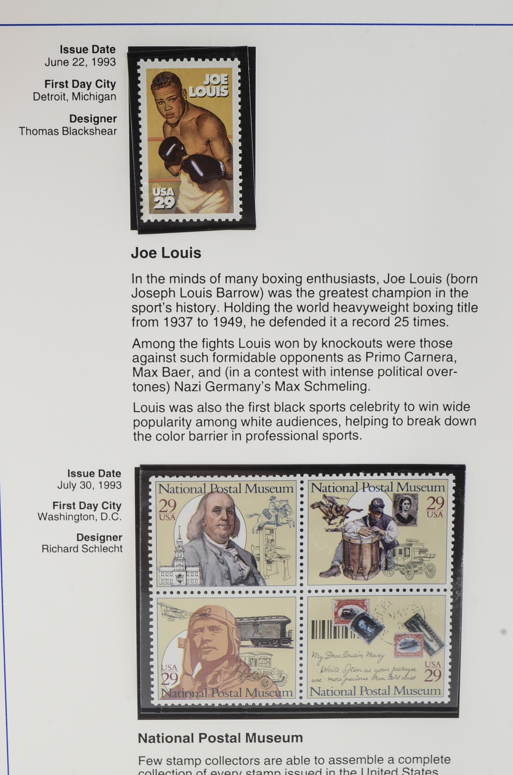 Three USPS Commemorative Stamp Club Binders with Stamps