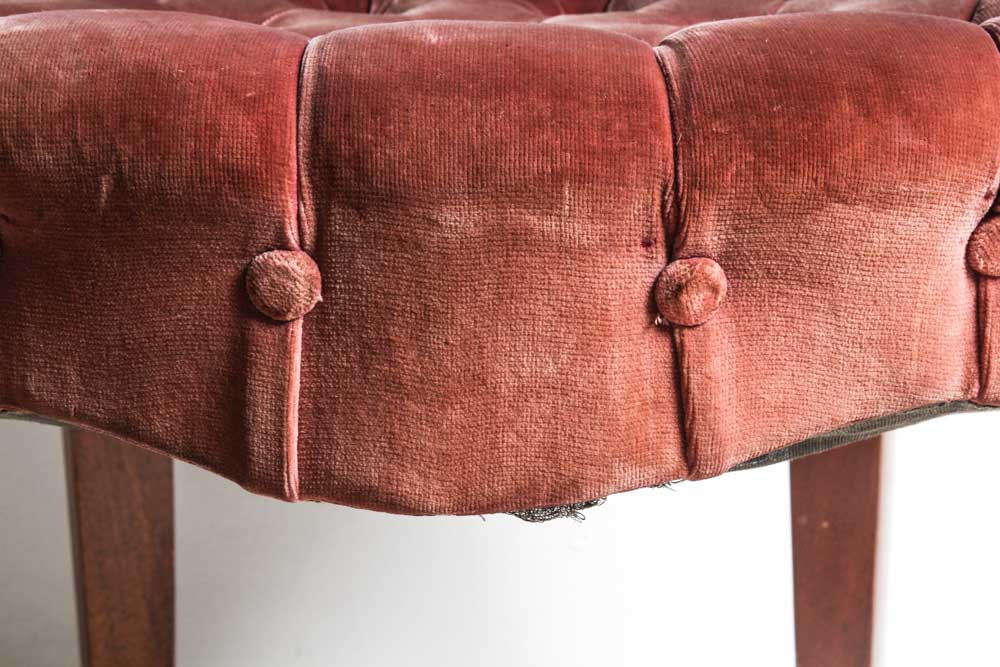 Vintage Carlton McLendon Cherry and Velvet Victorian Style Lady's Chair