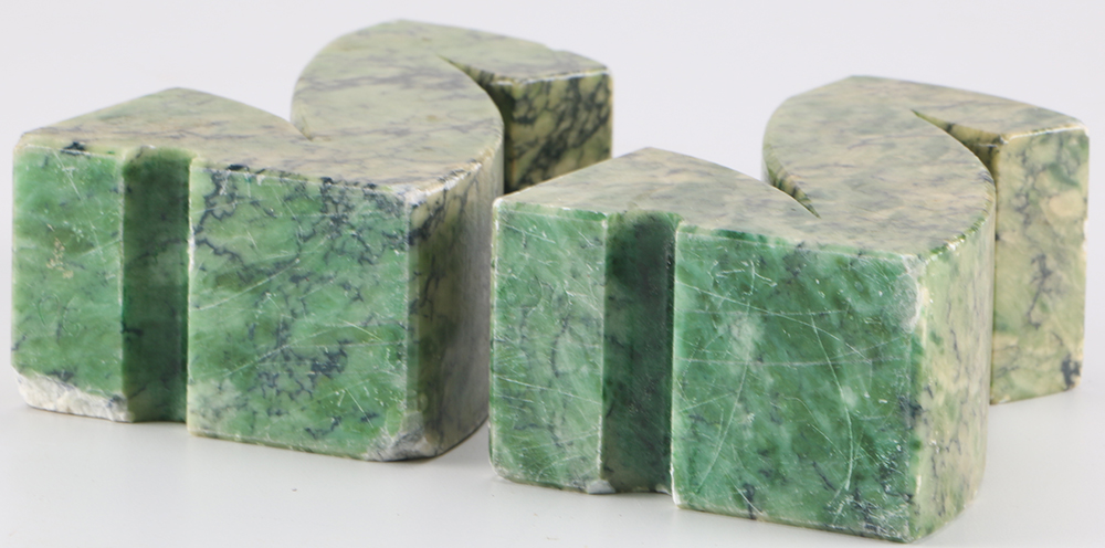 Green Marble Bookends
