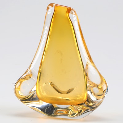 Signed Art Glass Vase Signed Art Glass Vase