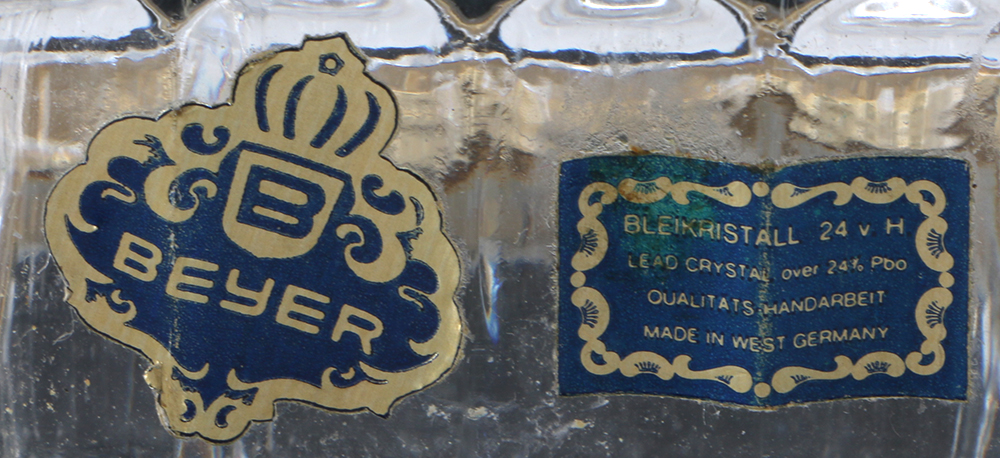 Vintage Beyer Lead Crystal Trinket Jewelry Box