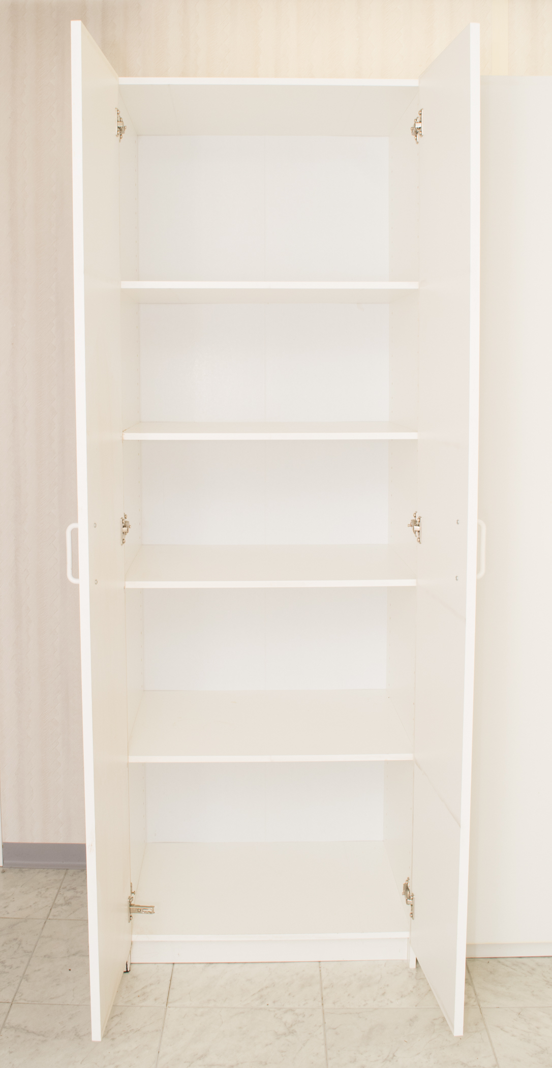 White Laminate Vertical Storage Cabinets