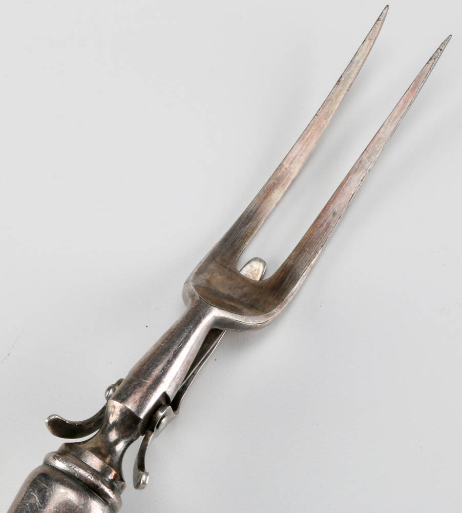 Vintage Hollow Handle Sterling Carving Fork and Knife