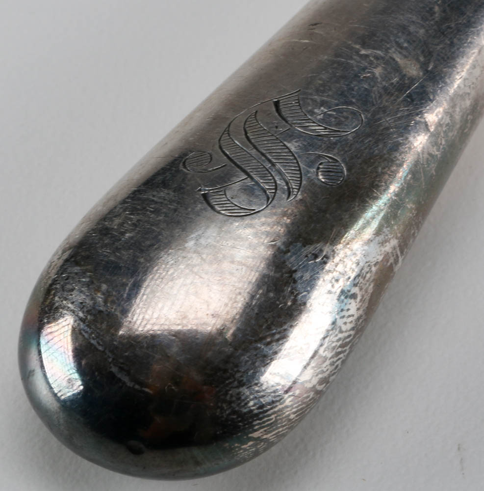 Vintage Hollow Handle Sterling Carving Fork and Knife