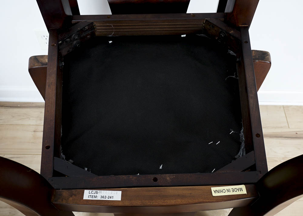 Contemporary Side Chairs with Suede Seats