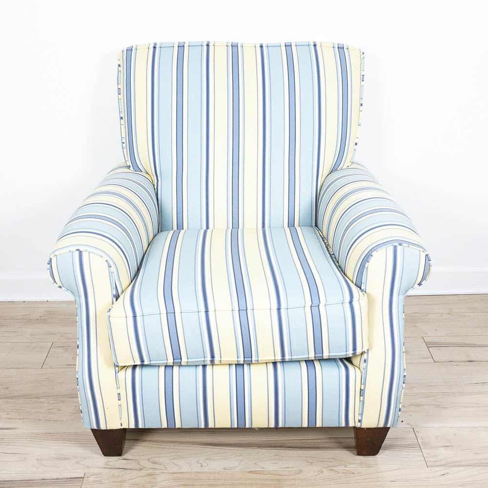 Contemporary Striped Armchair