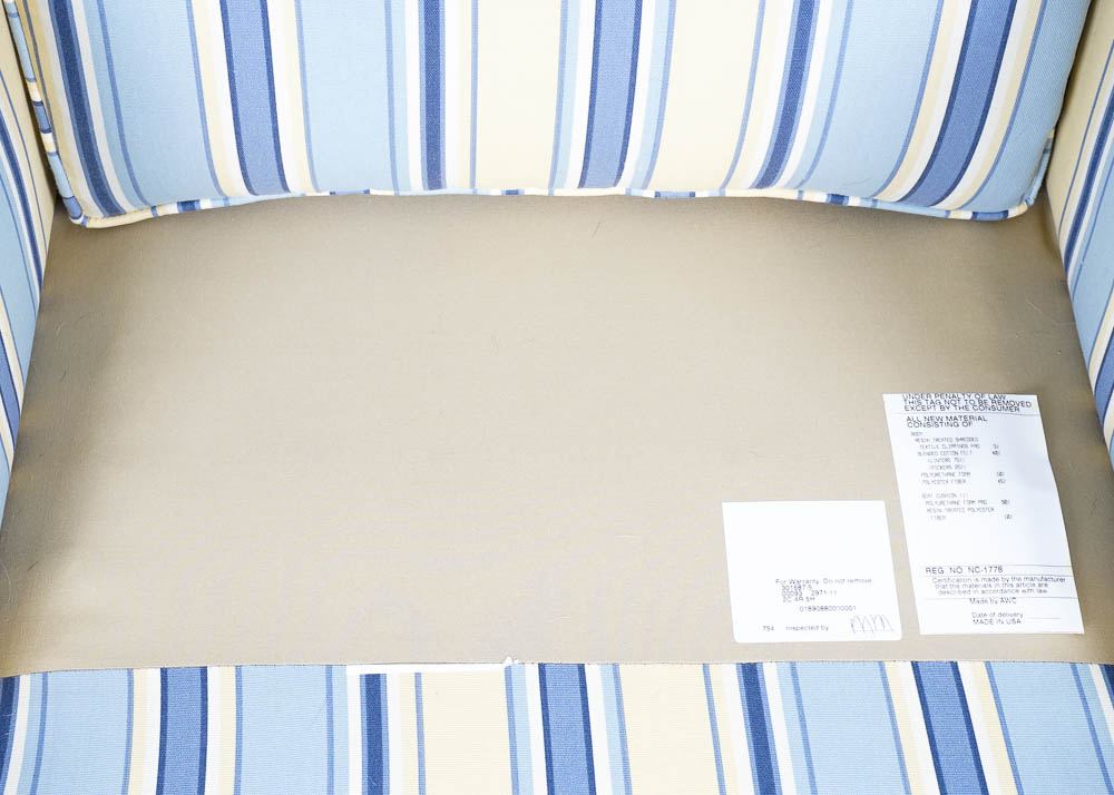 Contemporary Striped Armchair