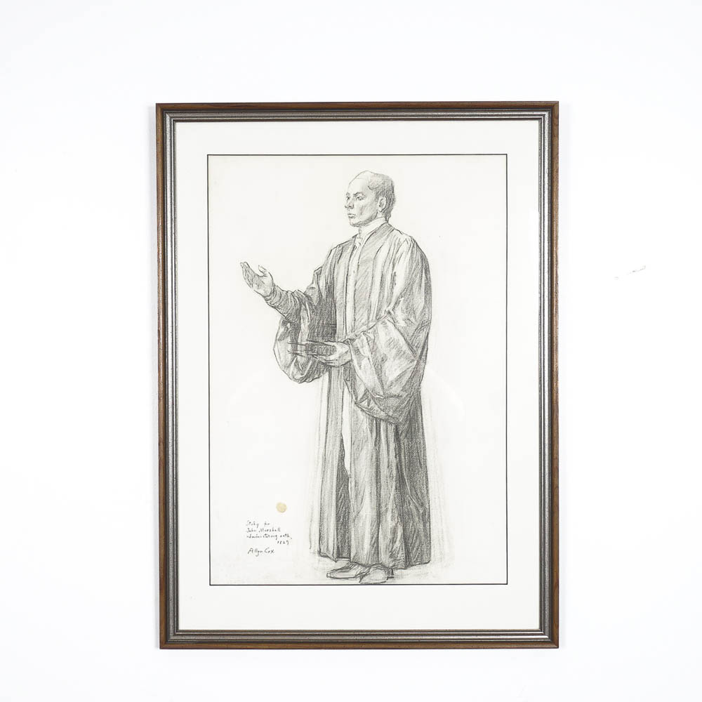 Allyn Cox Sketch of John Marshall Administering Oath