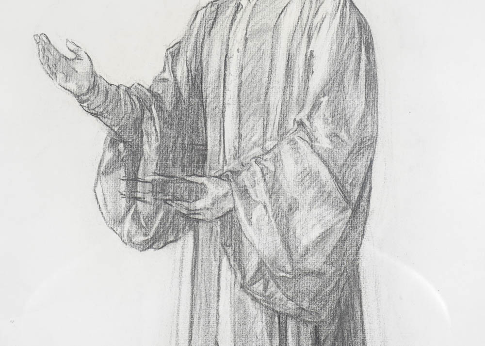 Allyn Cox Sketch of John Marshall Administering Oath