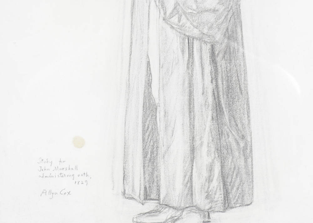 Allyn Cox Sketch of John Marshall Administering Oath