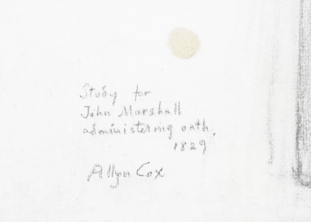 Allyn Cox Sketch of John Marshall Administering Oath