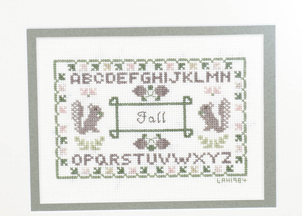 Hand-Stitched Seasons Cross Stitch