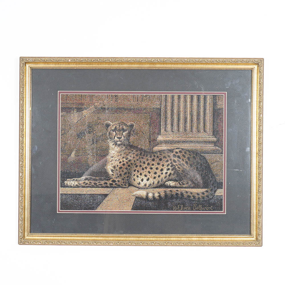Hand-Stitched "Pompeii Cheetah" by Elaine Vollherbst