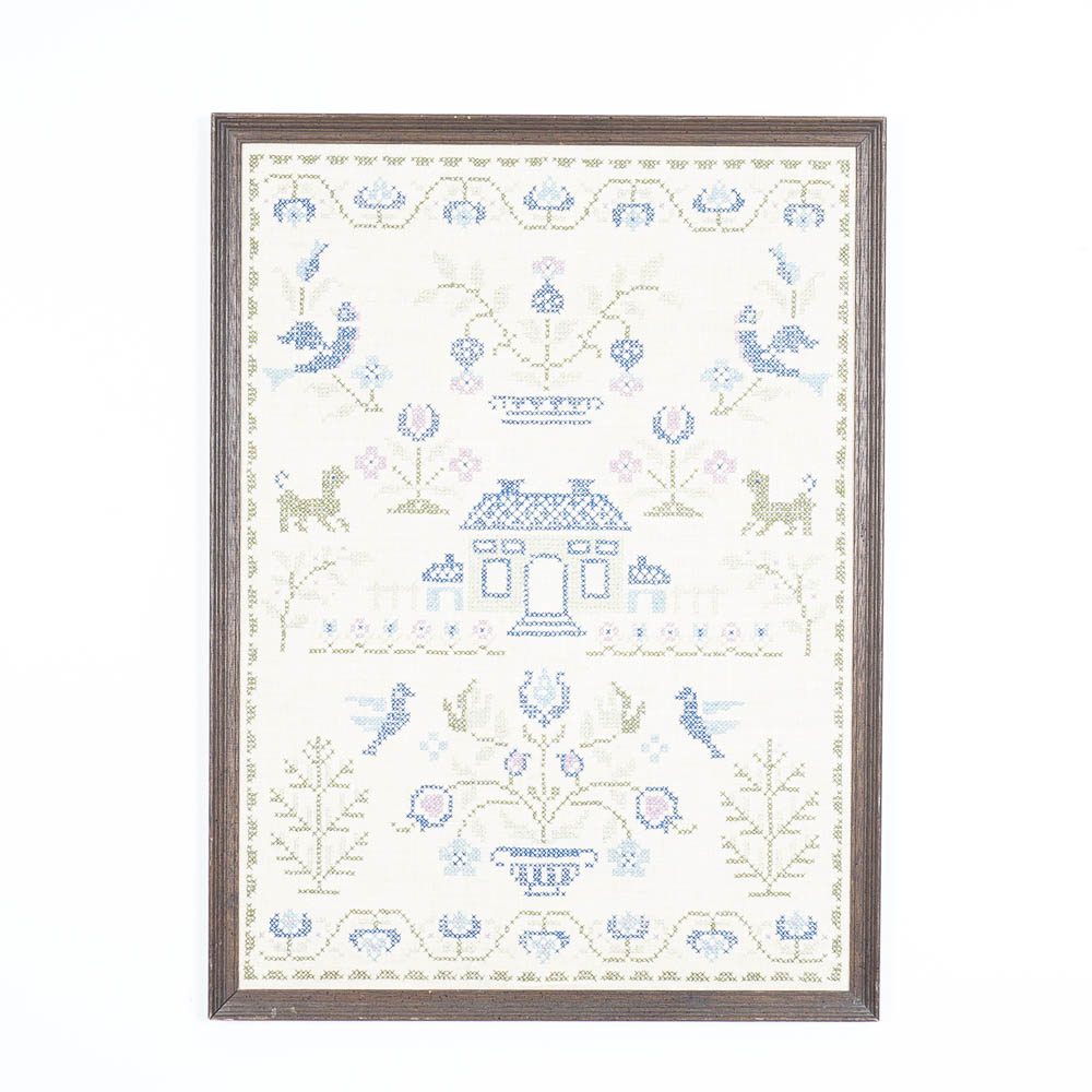 Original Cross Stitched Framed Wall Art