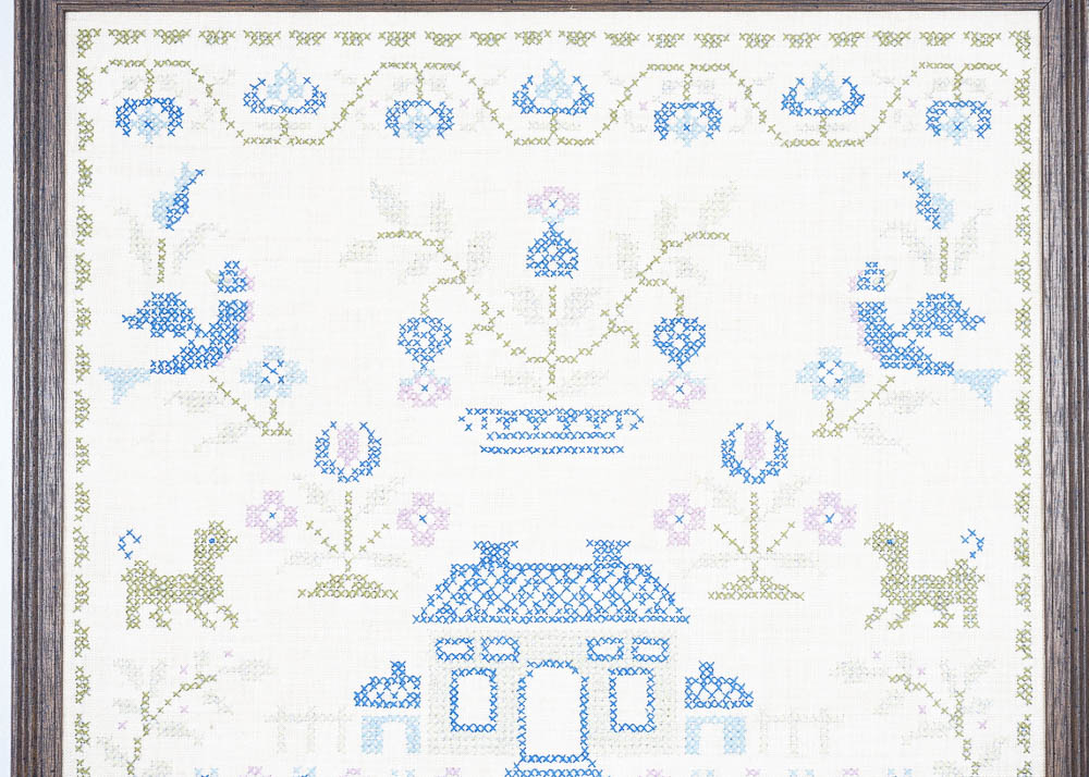 Original Cross Stitched Framed Wall Art