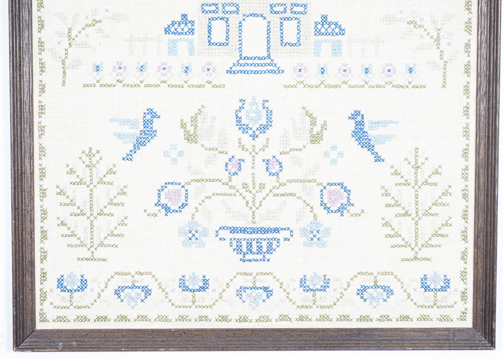 Original Cross Stitched Framed Wall Art