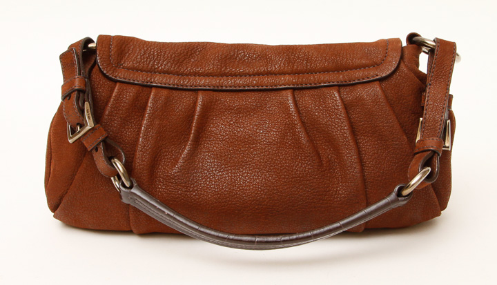 Brown Leather Prada Handbag