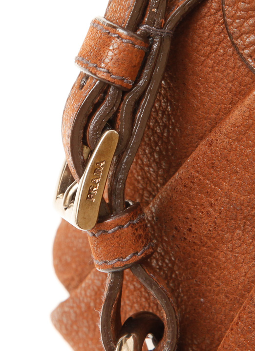 Brown Leather Prada Handbag