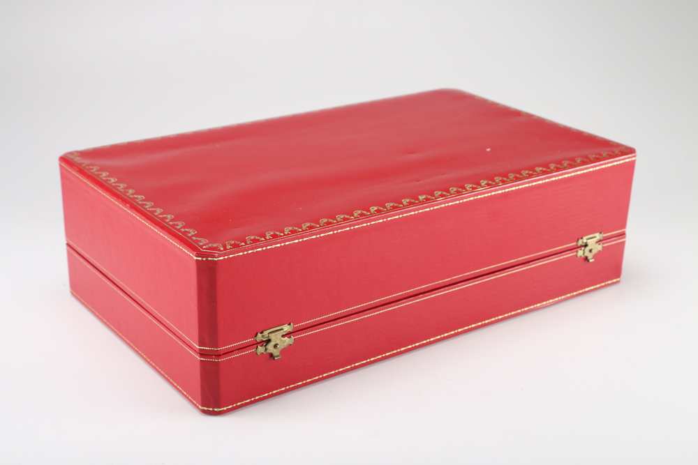 Cartier Sterling and Crystal Caviar Set