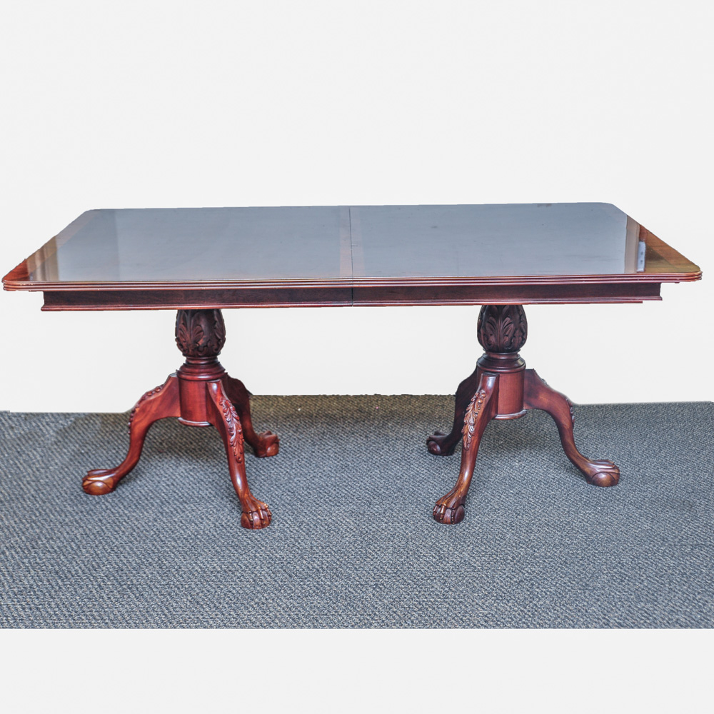 Mahogany Claw Foot Dining Room Table