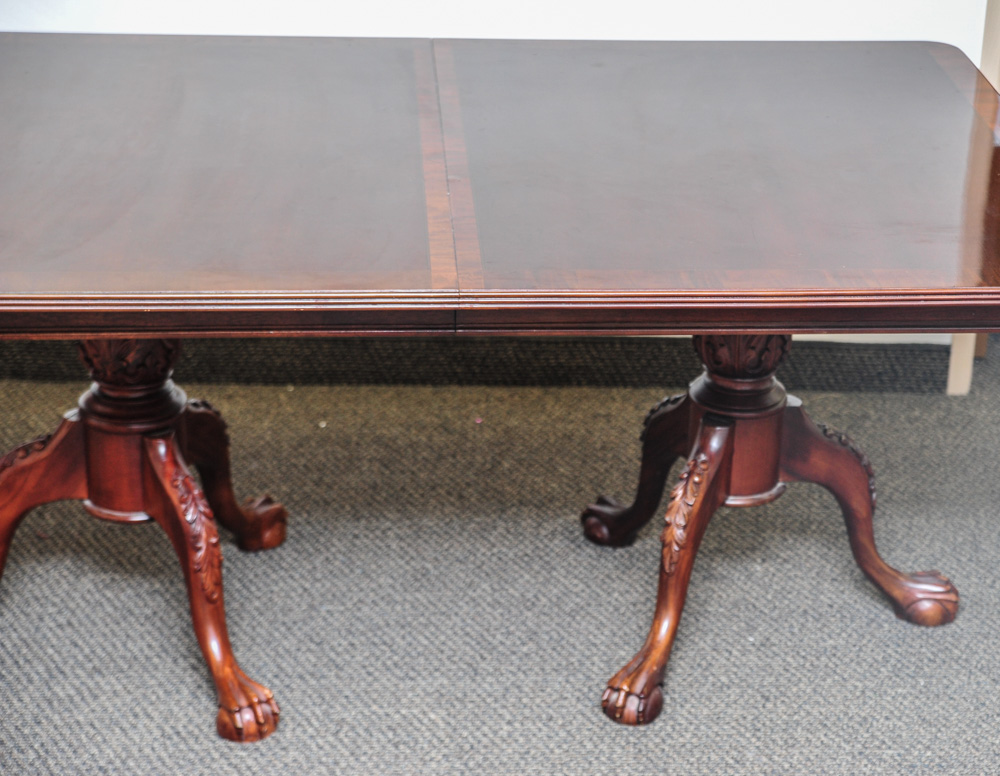Mahogany Claw Foot Dining Room Table