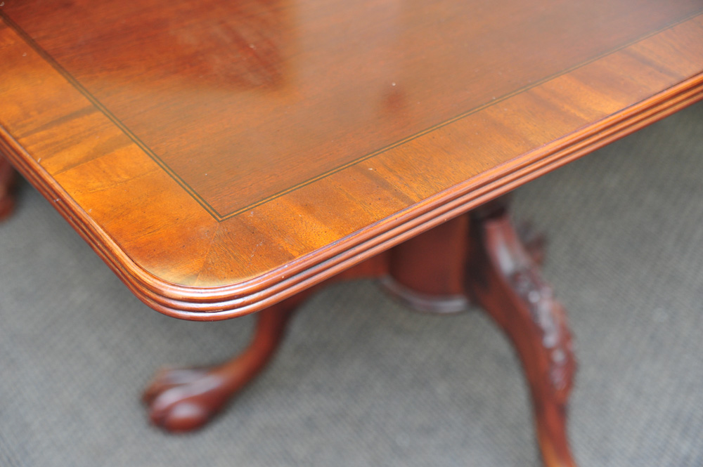 Mahogany Claw Foot Dining Room Table