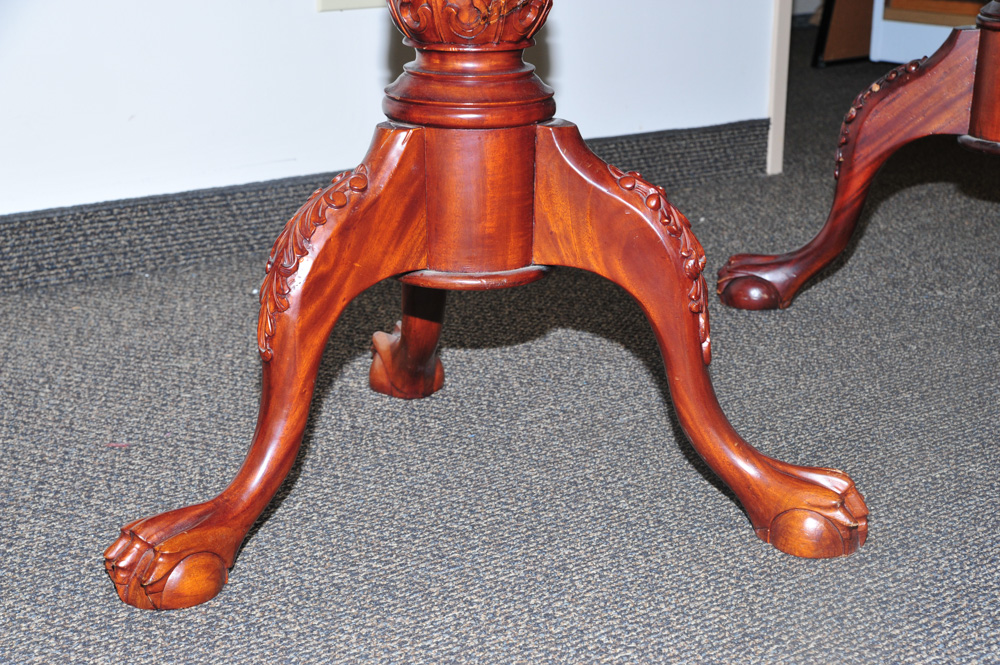 Mahogany Claw Foot Dining Room Table