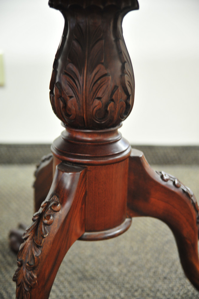 Mahogany Claw Foot Dining Room Table