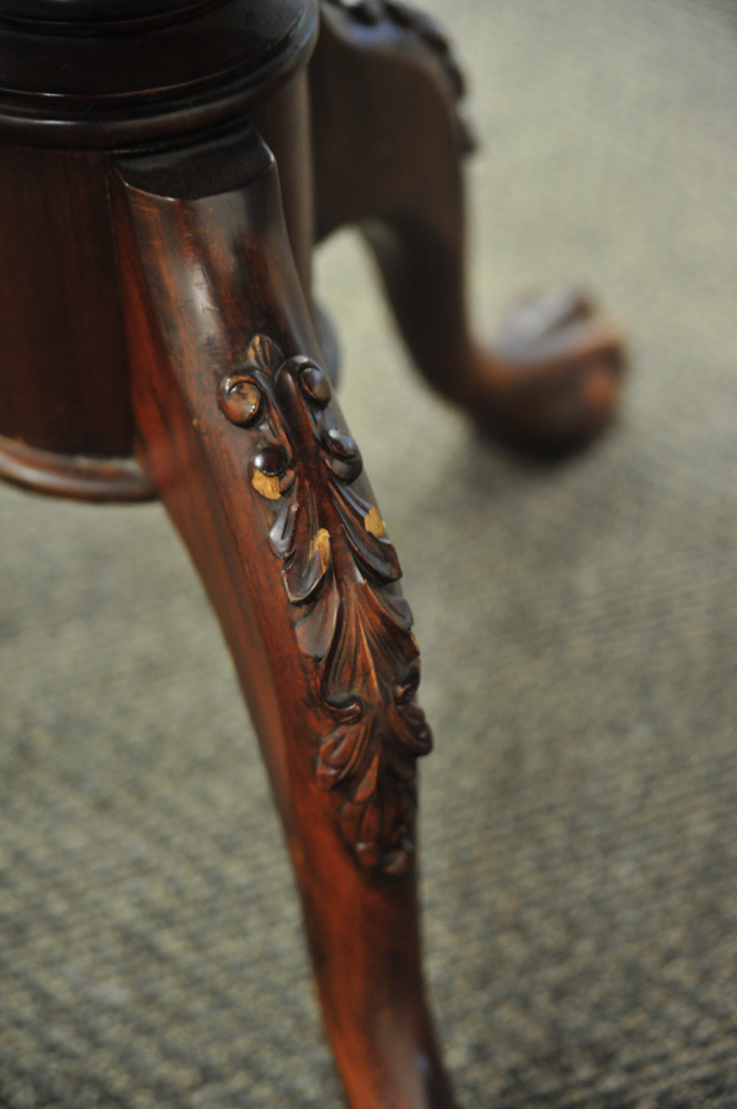 Mahogany Claw Foot Dining Room Table
