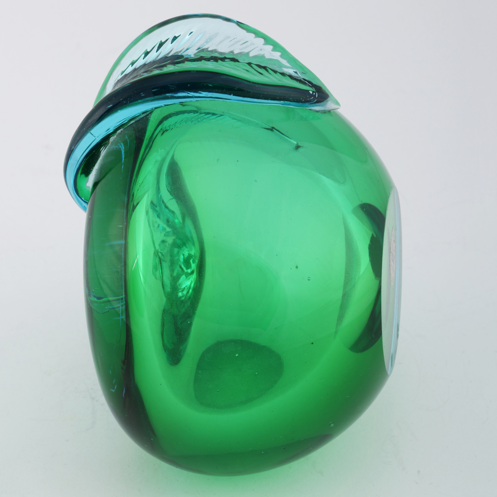Green Murano Glass Apple Paperweight