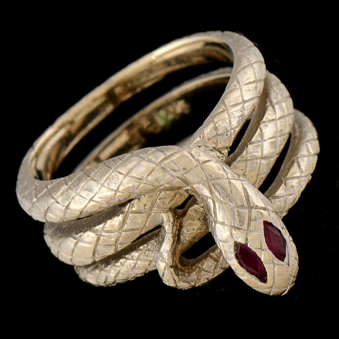 14K Gold Snake Ring
