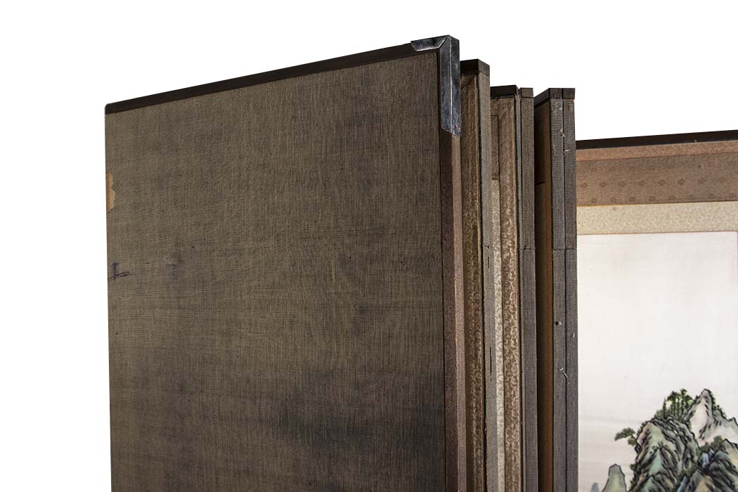 Large Korean Embroidered Silk Folding Room Screen