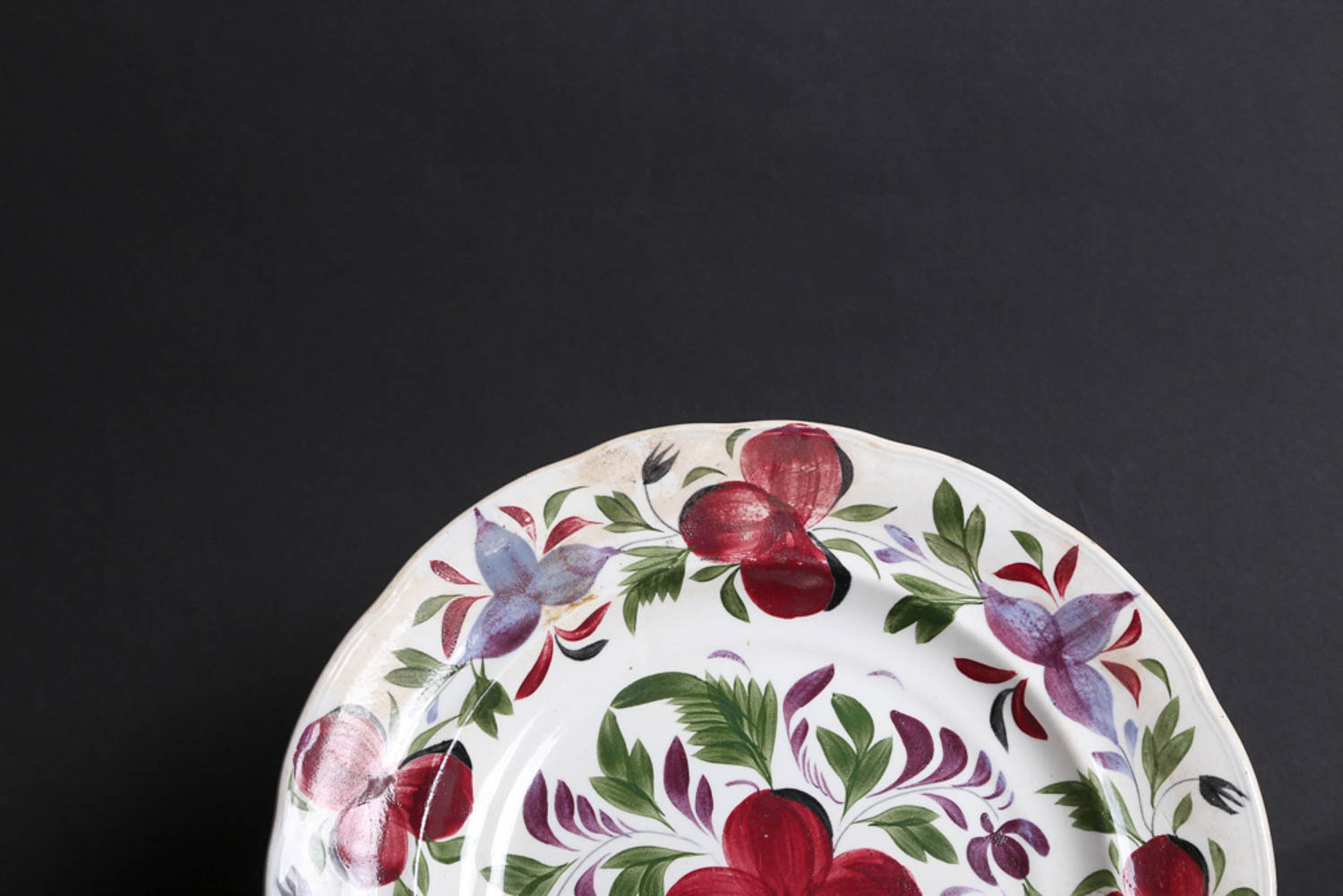 Collection of Antique Hand Painted Floral Motif Ceramics