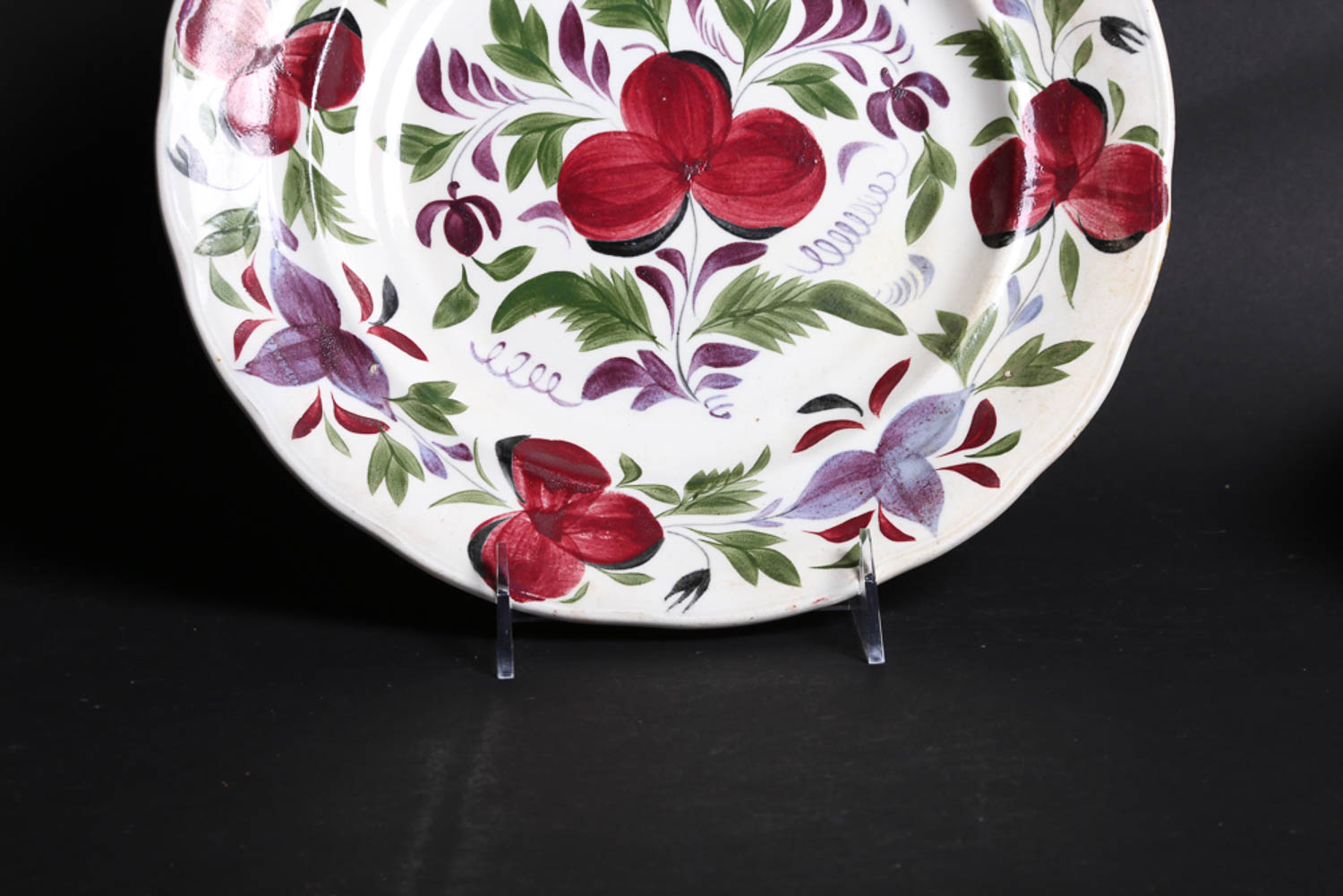 Collection of Antique Hand Painted Floral Motif Ceramics