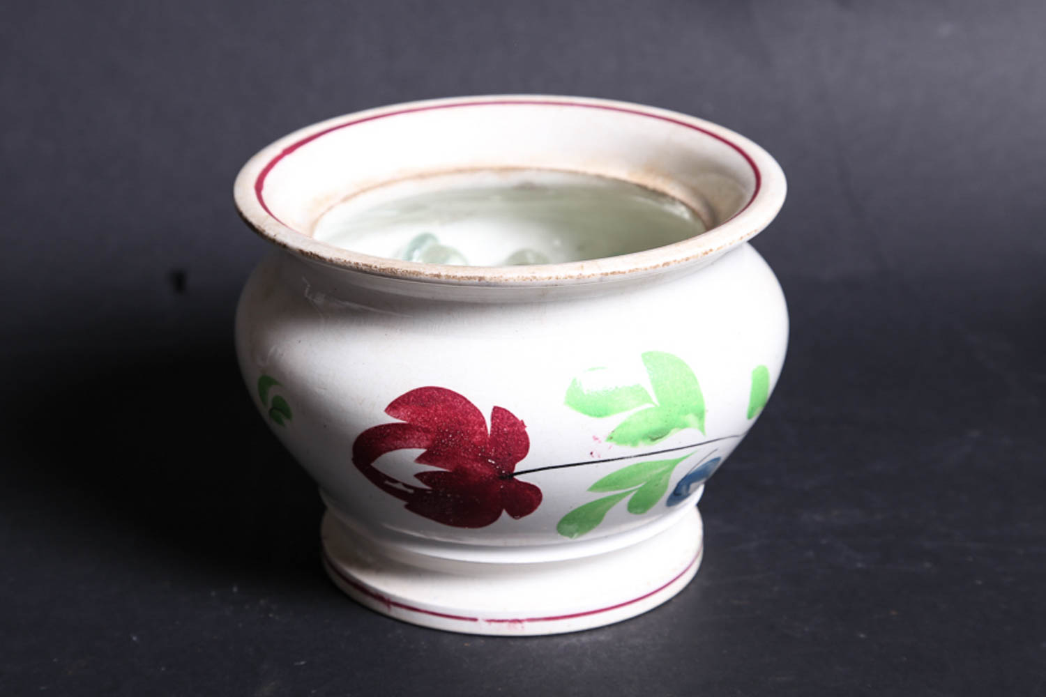 Collection of Antique Hand Painted Floral Motif Ceramics