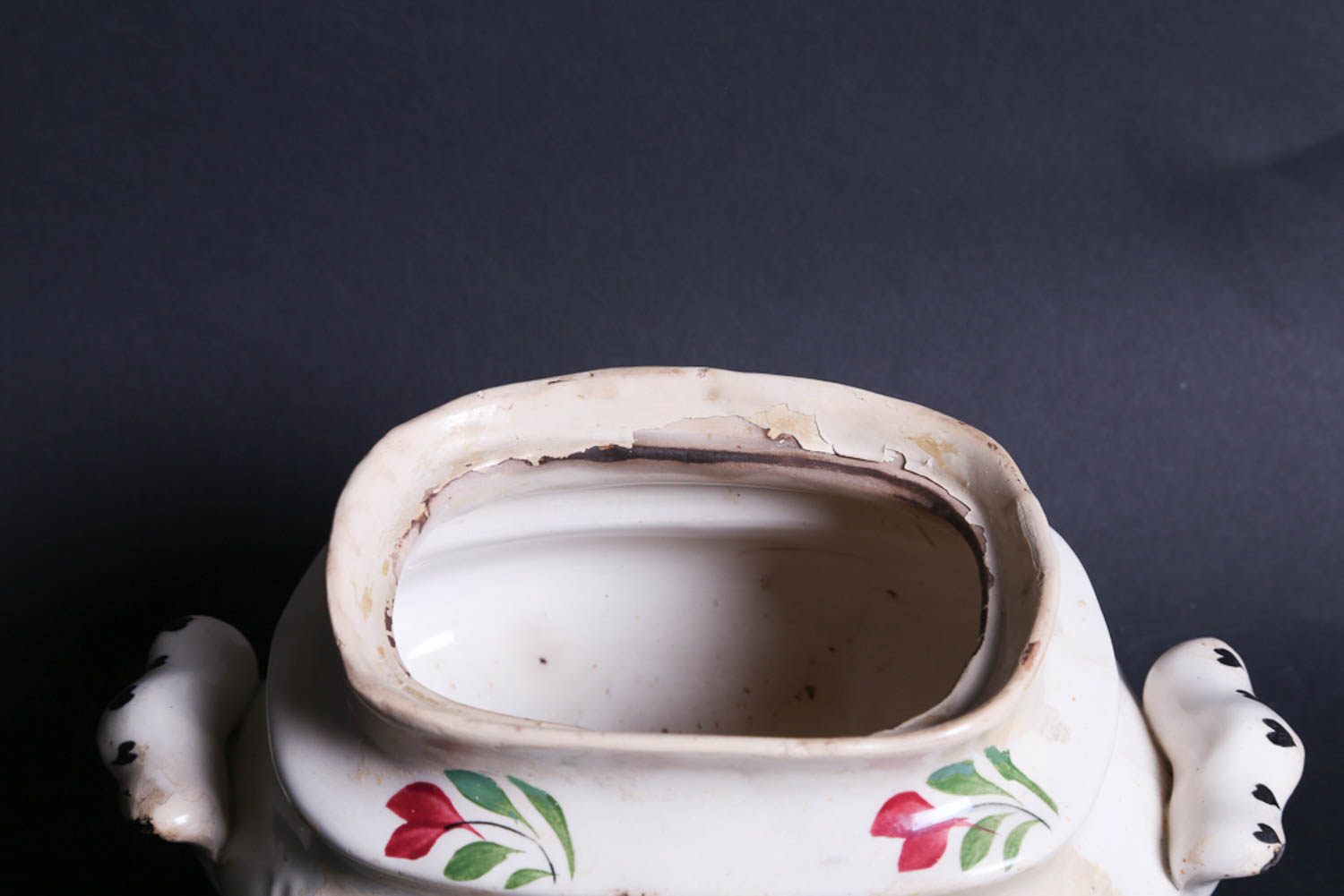 Collection of Antique Hand Painted Floral Motif Ceramics