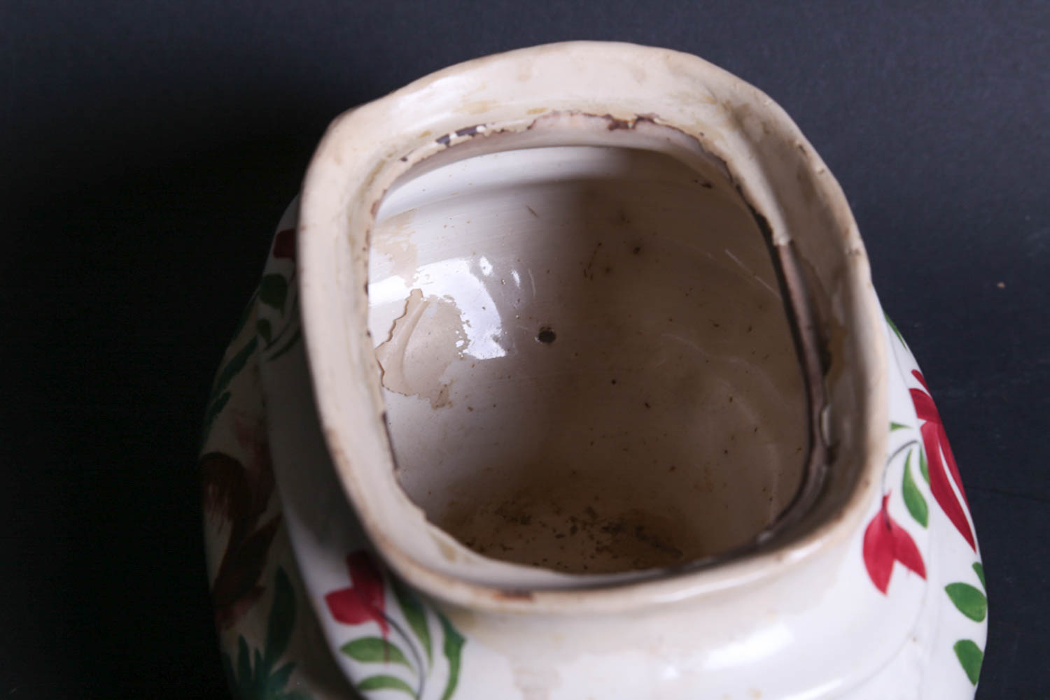 Collection of Antique Hand Painted Floral Motif Ceramics