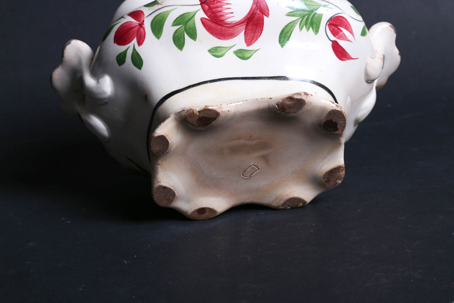 Collection of Antique Hand Painted Floral Motif Ceramics