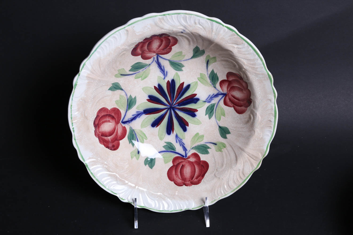 Collection of Antique Hand Painted Floral Motif Ceramics