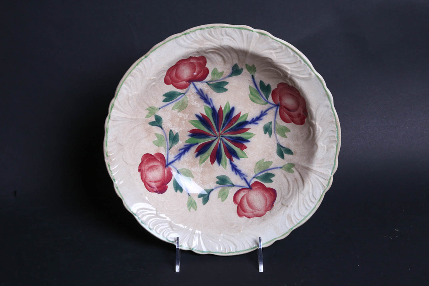 Collection of Antique Hand Painted Floral Motif Ceramics
