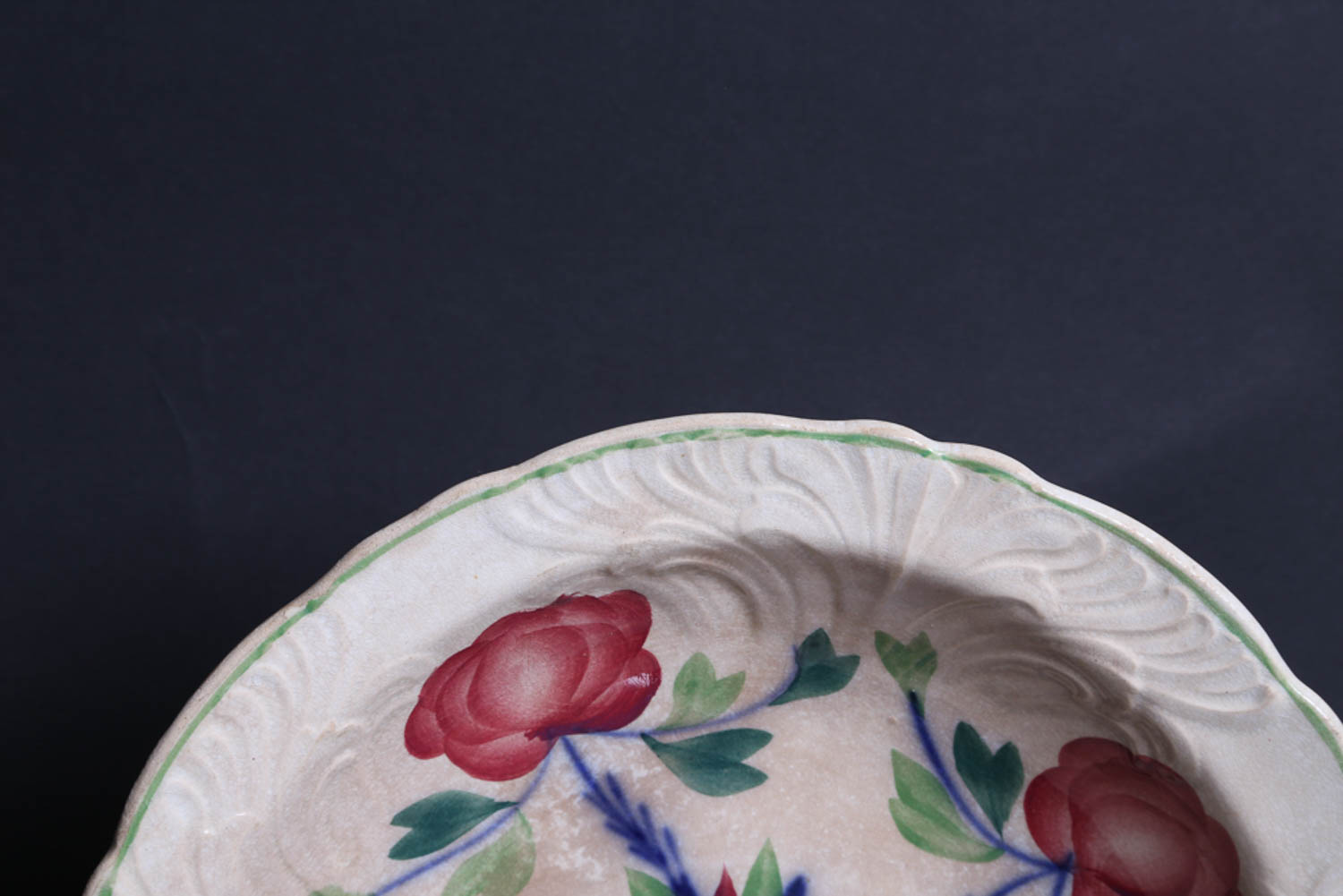 Collection of Antique Hand Painted Floral Motif Ceramics